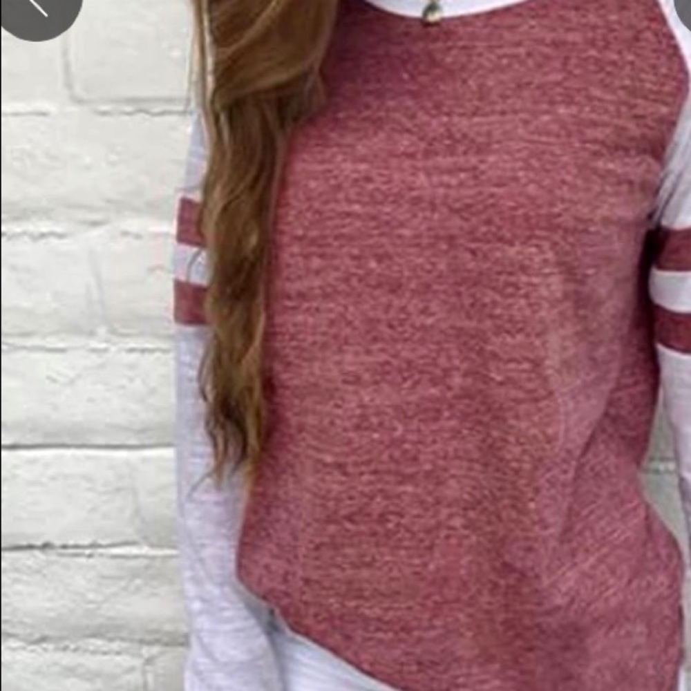 ⬇️💲 One left (S) Woman’s long sleeved shirt (Red) - Picture 2 of 5